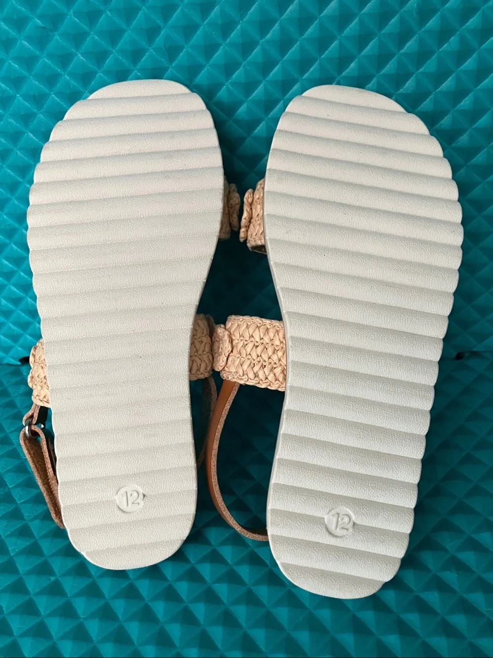 NEW CAT & JACK Toddler Girls Denitra Raffia Sandals | 12